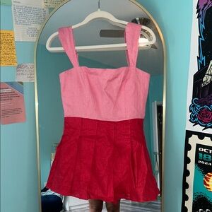 pink and red romper from a boutique in a size small!